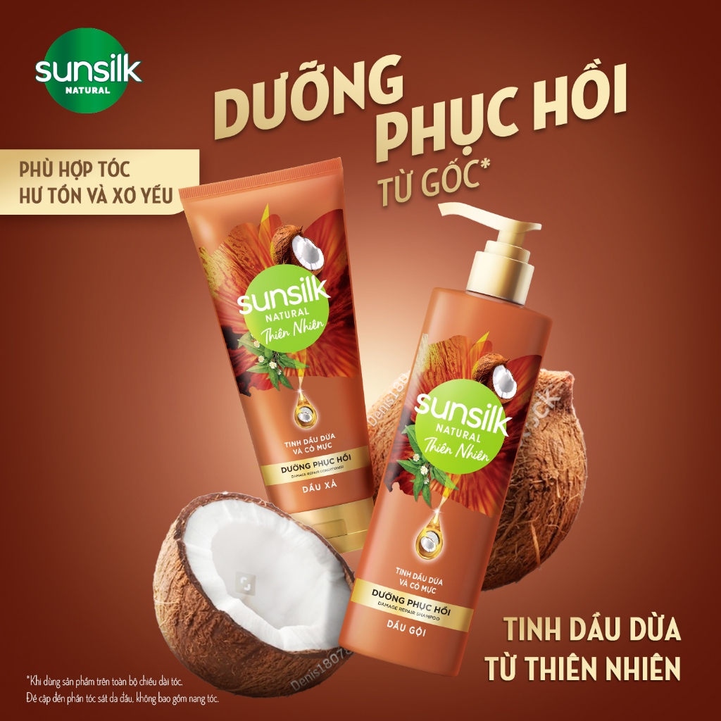 Combo Gội xả Sunsilk Thiên Nhiên Ngăn Gãy Rụng Tóc Đến 98% và Dưỡng Phục Hồi Chuyên Sâu Từ Gốc 380ml + 330ml | BigBuy360 - bigbuy360.vn