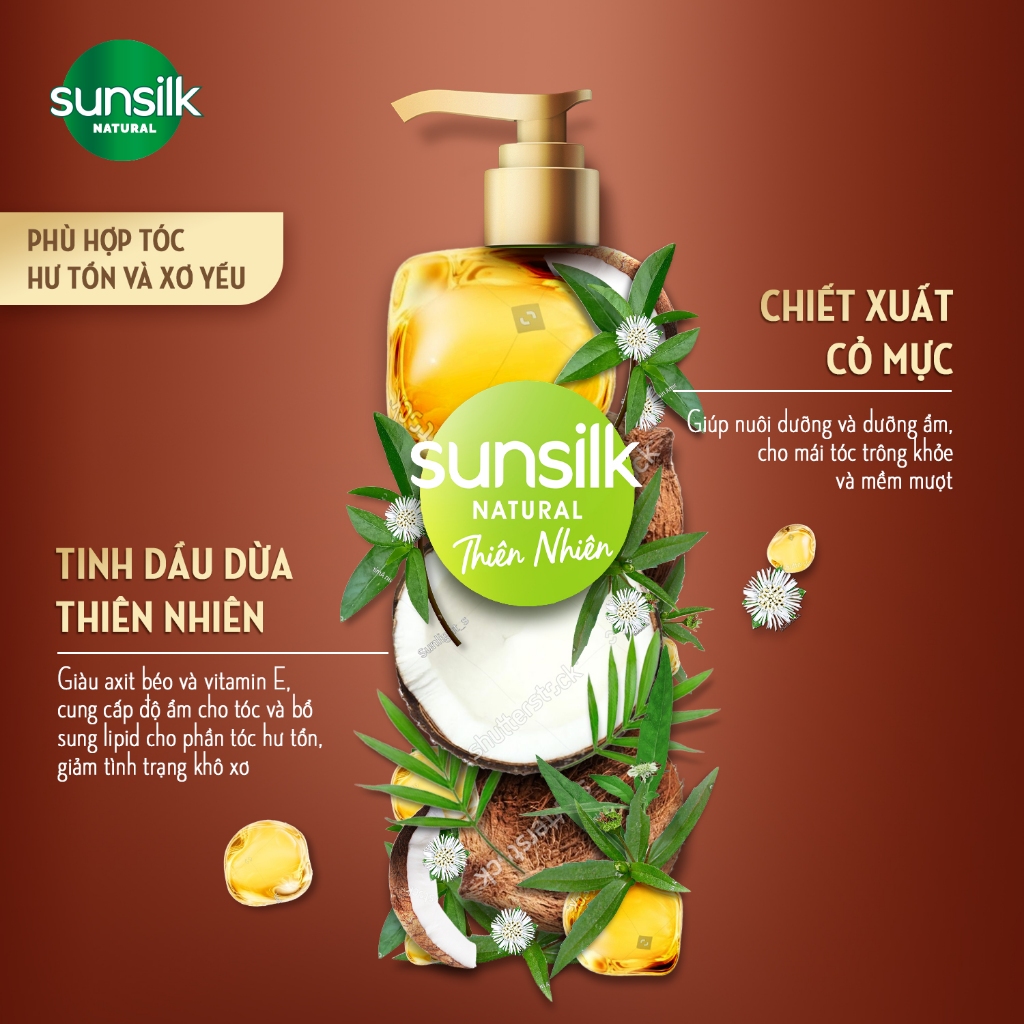 Combo Gội xả Sunsilk Thiên Nhiên Ngăn Gãy Rụng Tóc Đến 98% và Dưỡng Phục Hồi Chuyên Sâu Từ Gốc 380ml + 330ml | BigBuy360 - bigbuy360.vn