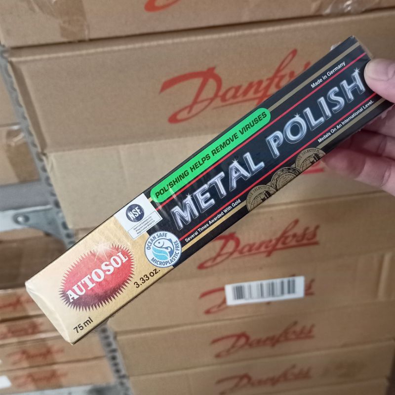 [ Loại Đức] Kem đánh bóng kim loại, viền inox, đánh bóng lư đồng Autosol Metal Polish 75ml