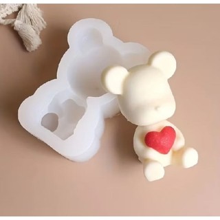  Khuôn silicon gấu tình yêu gấu ôm trái tim trái tim chữ love làm thạch rau câu khuôn silicon socola valentine 