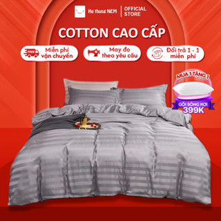 Bộ chăn ga gối đệm 5 món Hệ Thống Nệm cao cấp Set bộ vỏ chăn ga giường lụa thái trải phủ giường chuẩn khách sạn 5 sao