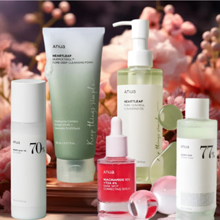 Bộ sản phẩm ANua 5 món, dưỡng da, nước hoa hồng ,nước tẩy trang ....  Heartleaf 77% Soothing Toner 250ml (mới)