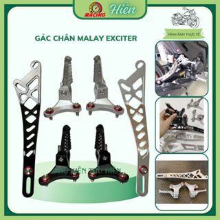 Gác Chân Malay Ex 150 Ex155 Số Tekegawa Pat Treo Pô Exciter 10Ly Nhôm CNC Nhẹ Bền Chống Rung Có Ốc Salaya Long Đền