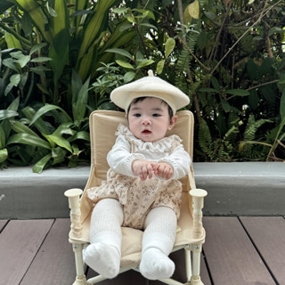 Set yếm nhung kèm áo cổ bèo bé gái UNBEE cao cấp - Set bodychip dài tay cho bé gái