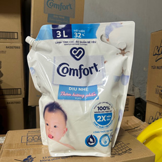 Nước xả vải Comfort dịu nhẹ thơm Hương Phấn 3l ( mầu trắng )