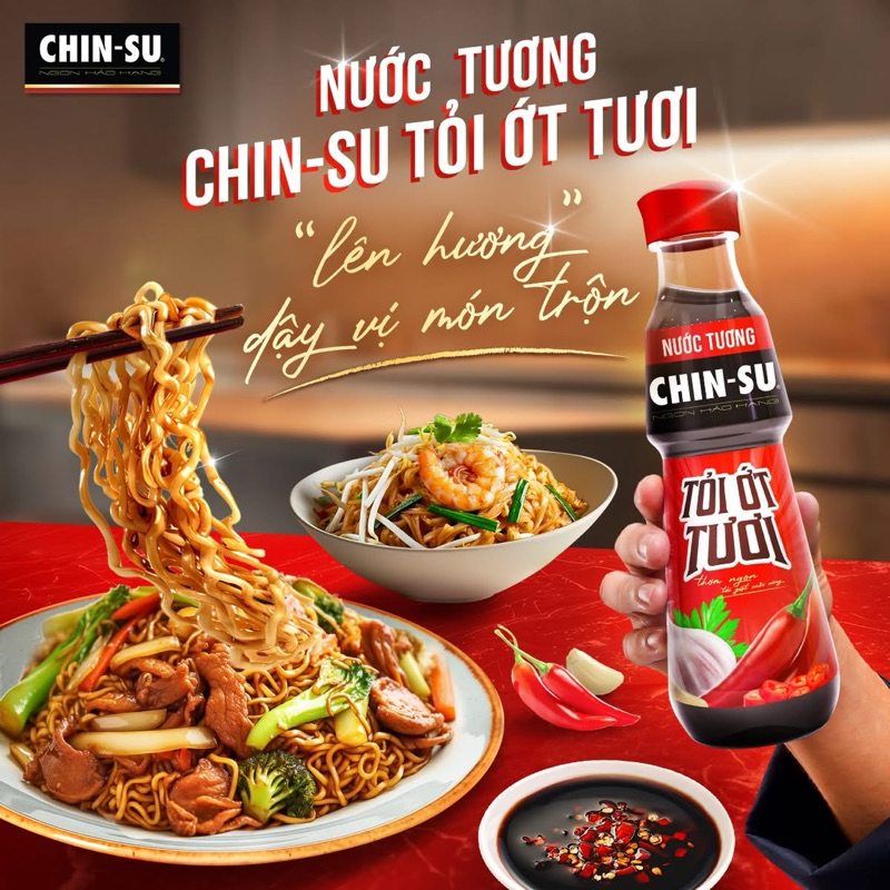 [combo 2 chai]_Chinsu tỏi ớt - Nước tương tỏi ớt - chai 330mL