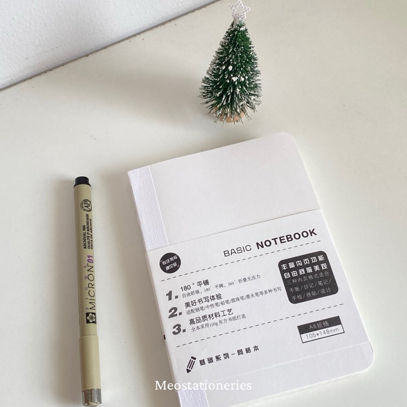 SỔ TAY BASIC NOTEBOOK SIZE A6 80 TỜ JOURNAL (CARO)