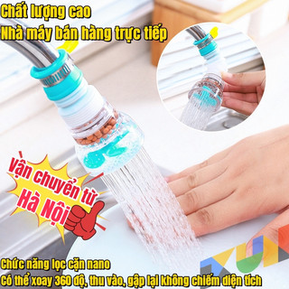 Vòi lọc nước rửa bát tăng áp xoay 360 có thể kéo dài chống bắn nước - Vận chuyển từ Hà Nội