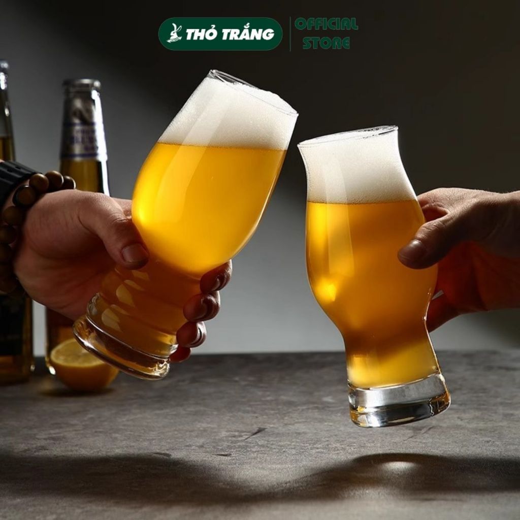 Bộ 6 Ly thuỷ tinh uống bia, ly bia, ly uống bia sang trọng nhiểu kiểu dáng - Deli, Hongli
