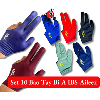 [THỊNH TÂM] Set 10 Bao Tay Bida IBS - Aileex, Găng Tay Co Giãn Xỏ Ngón cho CLB