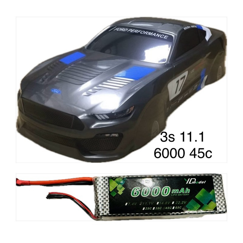 3s 6000 11.1v 45c cho xe đồ chơi điều khiển từ xa rc chạy 70-100km/h