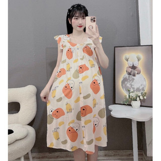Váy lanh bầu siêu mát