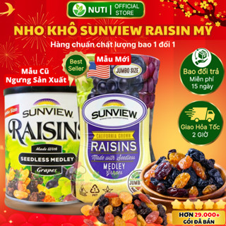 【Hàng Chuẩn Chất Lượng Nho Khô Thập Cẩm Sunview Raisins Mỹ 425g Size Jumbo Date Mới Hàng Chuẩn Ngon