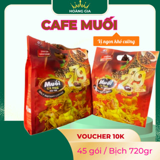 Cà phê muối hòa tan 279 Dung Lợi, cà phê hòa tan uống liền bịch 720gr, 45 gói 16gr