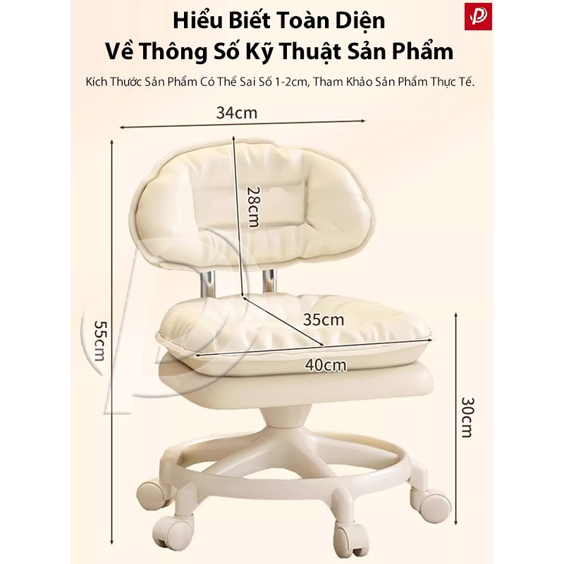 Ghế Xoay 360 Độ Da PU Chống Thấm Kiểu Dáng Hiện Đại Di Động Dễ Dàng Phù Hợp Mọi Không Gian | BigBuy360 - bigbuy360.vn