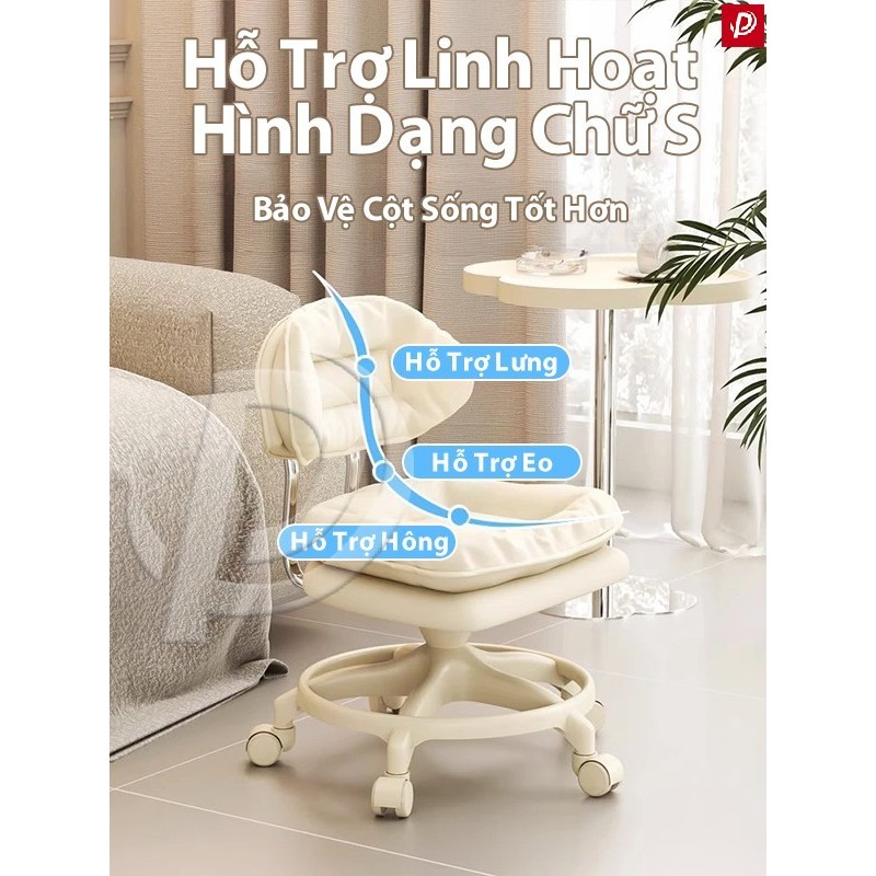 Ghế Xoay 360 Độ Da PU Chống Thấm Kiểu Dáng Hiện Đại Di Động Dễ Dàng Phù Hợp Mọi Không Gian | BigBuy360 - bigbuy360.vn