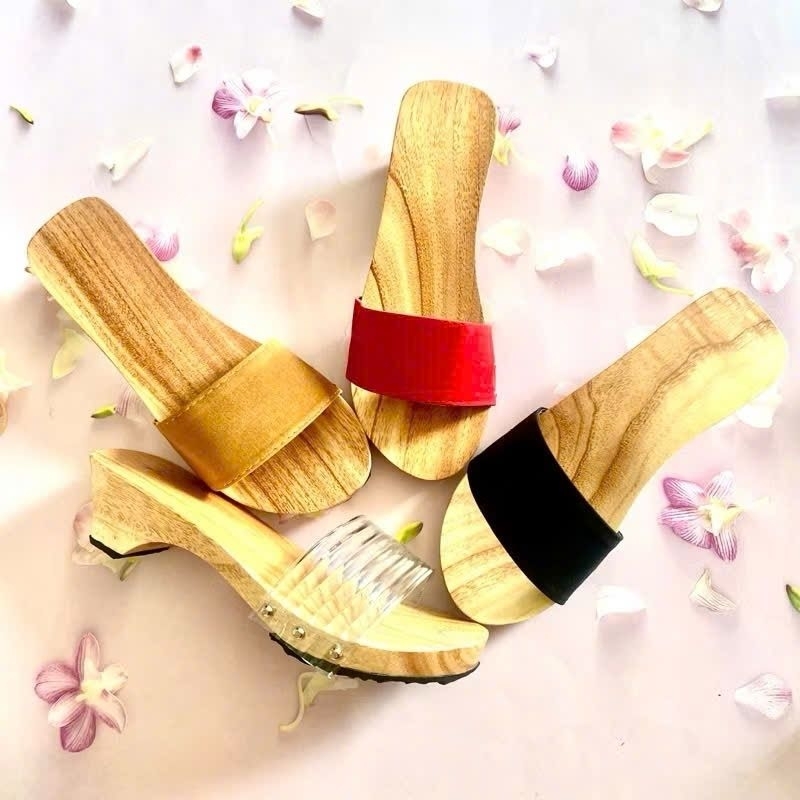 Guốc mộc guốc gỗ đế 5 phân quai nhung quai trong