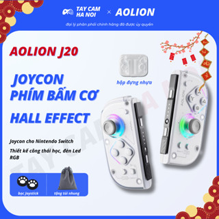 [BH 6 tháng] Aolion J20, tay cầm chơi game Joycon cho Switch, full phím bấm cơ, đèn LED RGB đẹp