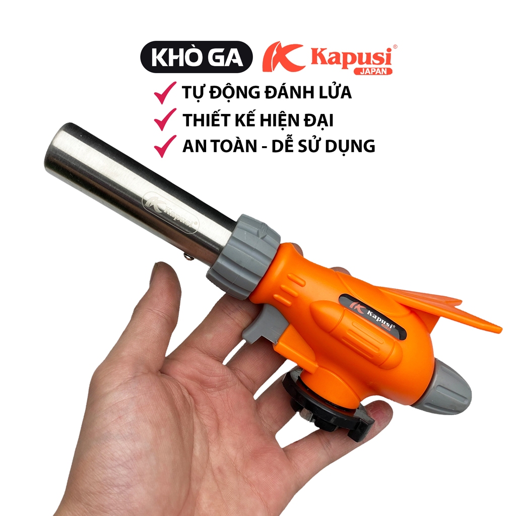 Đèn khò gas hình cánh én hãng Kapusi JAPAN, khò ga tự động đánh lửa, khò lửa bình gas đa năng, an toàn, đầu khò gas mini