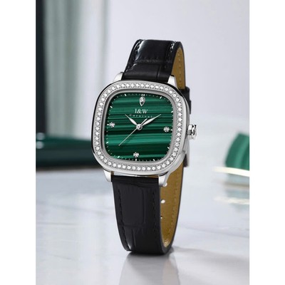 Đồng hồ nữ chính hãng I&W Carnival 632L-D2 Thay pin mễn phí,Kính sapphire,chống xước,Chống nước30m,điện tử (Pin),dây da