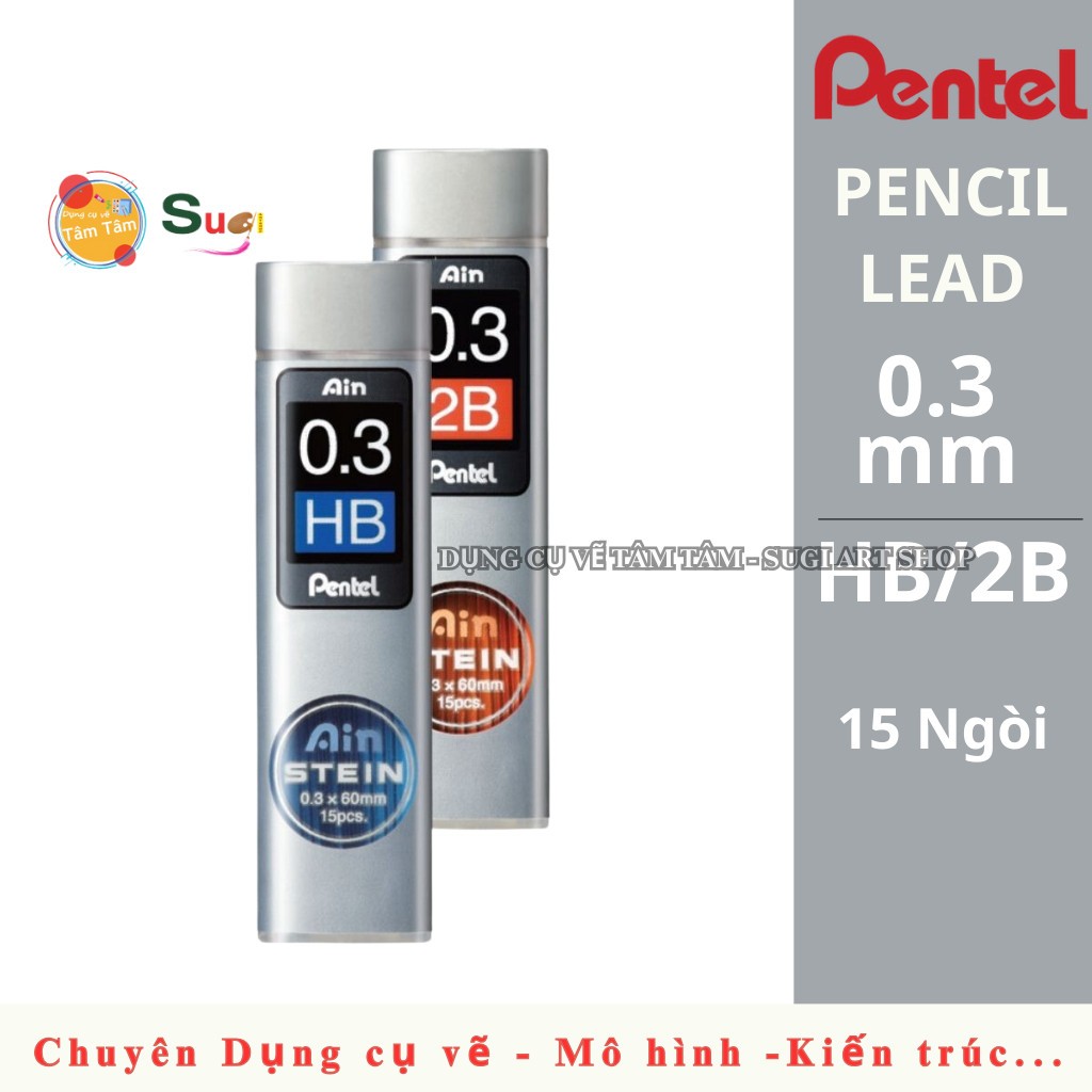 [ Tâm Tâm ] Ruột chì 0.3mm HB / 2B, Ngòi chì 0.3mm HB/2B Pentel