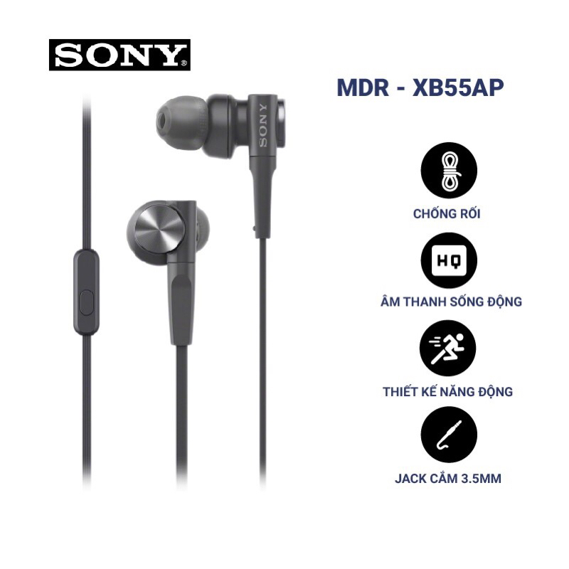 [HỎA TỐC] Tai nghe Sony MDR-XB55AP Có Dây Extra Bass Hàng Mới Fullbox | BigBuy360 - bigbuy360.vn