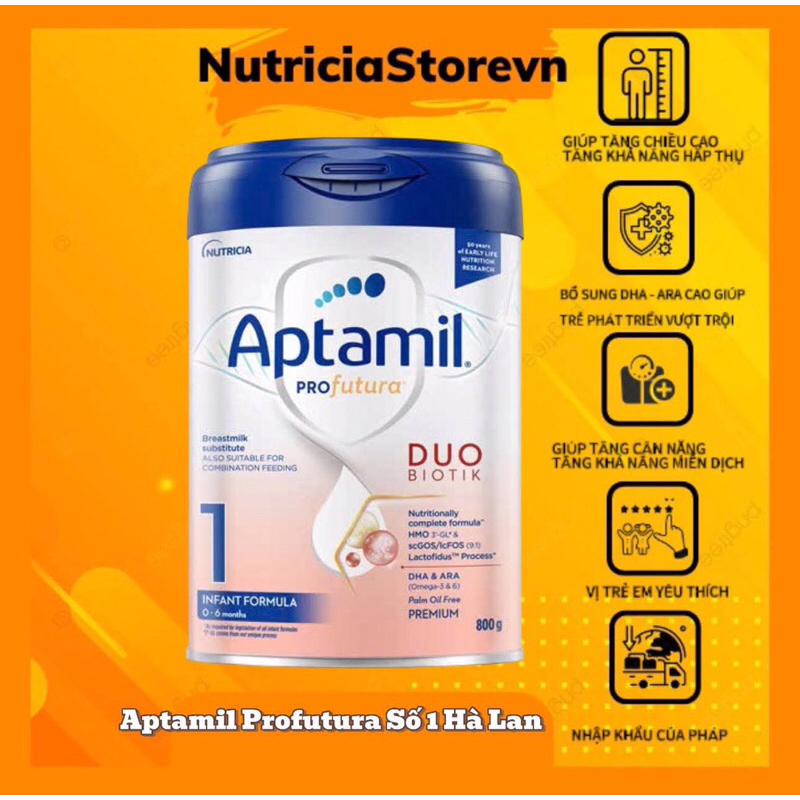 Sữa Aptamil Profutura Duabiotik Số 1 Hà Lan Hộp 800gr Giúp Trẻ Tăng Cân, Sức Đề Kháng Và Chiều Cao