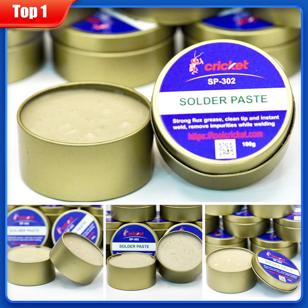 Mỡ hàn Cricket 100gr - Mỡ trợ hàn thiếc siêu bám dính, hàn dễ dàng, chắc chắn, ít khói, ít cặn