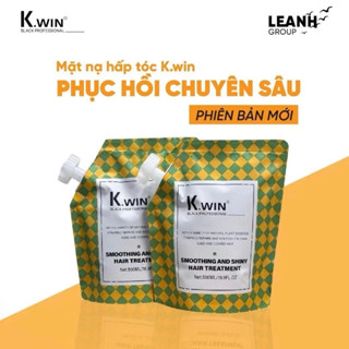   Mẫu mới  Kem ủ tóc dầu hấp tóc phục hồi hư tổn Colagen dưỡng tóc siêu mềm mượt Kwin Black Professional dạng túi 500ml 