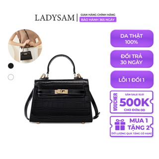 Túi Xách Tay Nữ Mini Bag Đeo Chéo Đeo Vai Size 20 Vân Da Cá Sấu Dập Nổi LADYSAM LDS2212