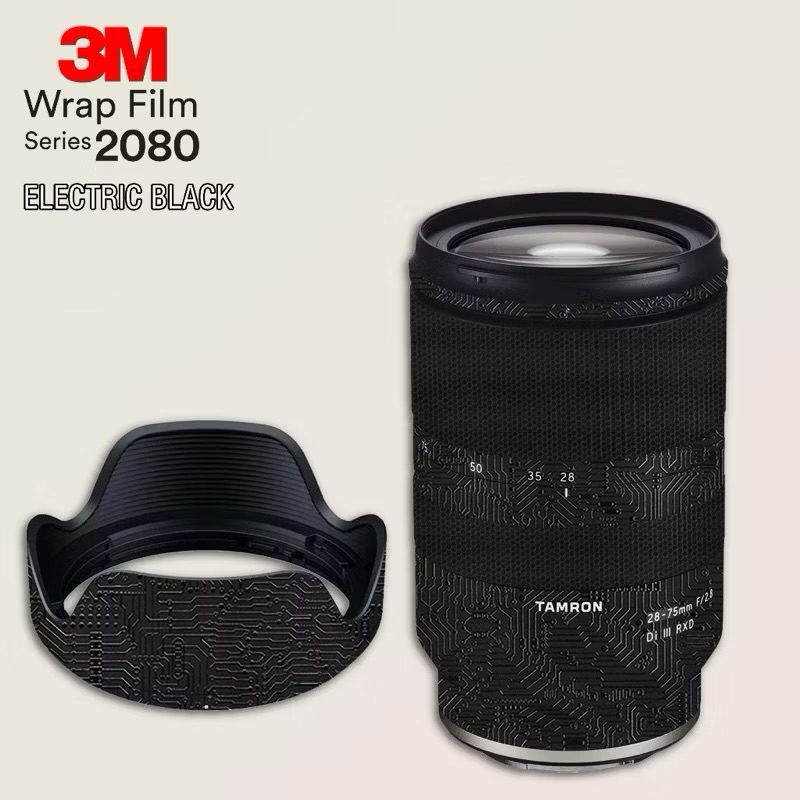 Miếng dán, Skin 3M series 2080 cho lens Tamron sony: 17-70, 17-28, 28-75 G1, 28-75 G2, Skin lens tam