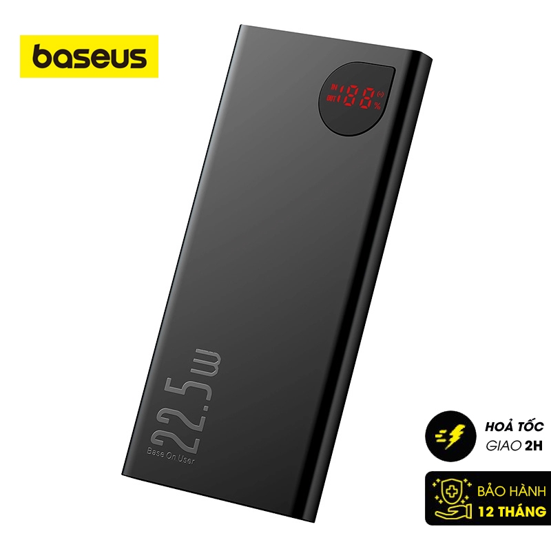 Pin dự phòng sạc nhanh, vỏ kim loại Baseus Adaman Metal Digital Display Quick Charge Power Bank (10.000mAh/20.000mAh)