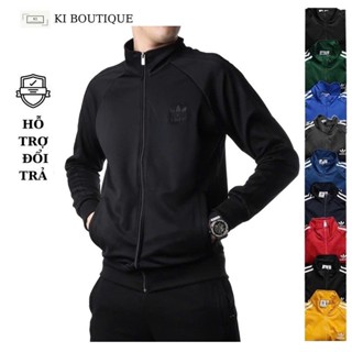 ÁO KHOÁC Thể Thao 3 sọc Nam Nữ màu đen sọc  Việt Nam xuất khẩu, chất poly 2 da cao cấp