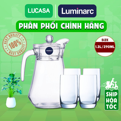 Bộ Bình Ly Thủy Tinh Luminarc Arc Vigne 5 Món 1.3L/290ml - 5L2662L2571 | Phân Phối Chính Hãng