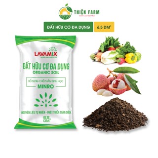 Đất Trồng Cây Trộn Sẵn THIỆN FARM (túi 6.5dm ~ 3kg), đất hữu cơ đa dụng Lavamix trồng cây ăn trái, rau củ quả, cây kiểng