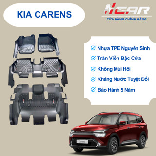 Thảm lót sàn xe KIA CARENS (2023 - Hiện Tại) đúc khuôn 3D nhựa TPE TRÀN VIỀN BẬC CỬA chính hãng NCAR