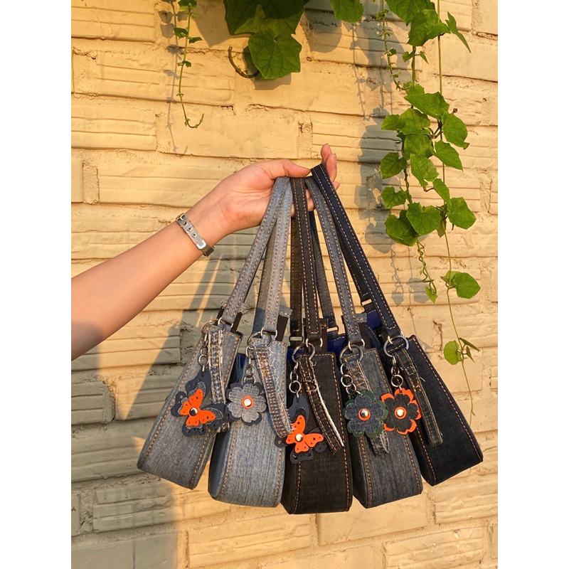 Túi kẹp nách 100% handmade_CARINA JEANS BAG_#CM0001