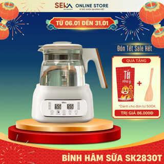 Bình Đun Nước Khử Khuẩn Pha Sữa SEKA SK2830T, Ấm Đun Nước Hâm Sữa Cho Bé + Tặng Sổ Tay Ăn Dặm