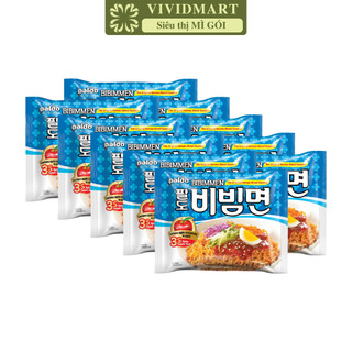   SET 10 GÓI  - PALDO - Mì khô Đại Hàn Bibim Men Mì Bibim Men Hàn Quốc Mì lạnh trộn Bibimmen Paldo Bibimen  130g gói  