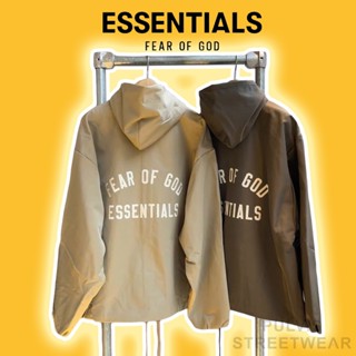 [Mirror Quality] - Áo Khoác Gió FOG Fear Of God ESSENTIALS Textured Nylon Hooded Coaches Jacket. Áo khoác nam