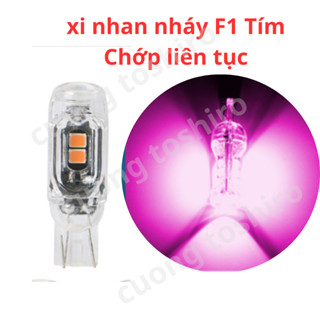 Đèn led xi nhan nháy F1 nháy liên tục chân T10 giá 1 bóng lắp mọi dòng xe máy như wave sirius vision ab exciter