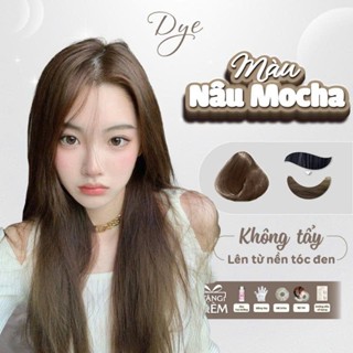 Thuốc nhuộm tóc, thuốc nhuộm tóc màu Nâu Mocha DYE HAIR, không tẩy tặng kèm oxy trợ dưỡng và bao tay