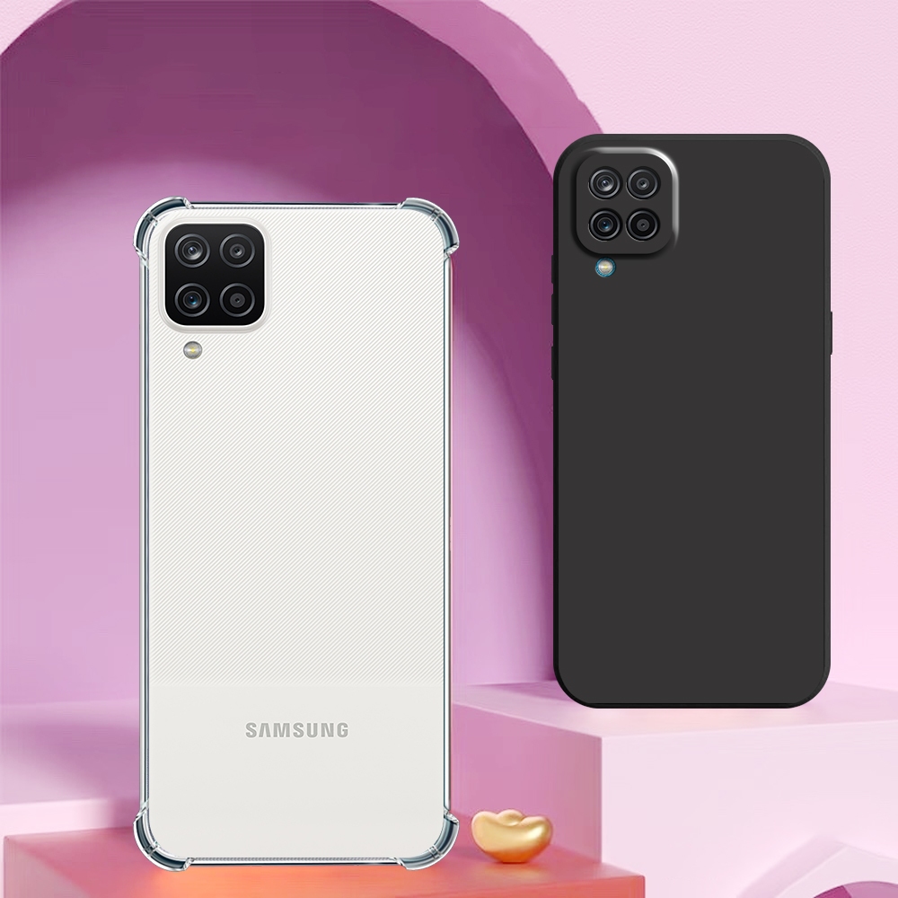 Ốp lưng Samsung A12 / M12 / A22 4G / A22 5G / M32 chống sốc, TPU viền vuông, trong suốt silicon