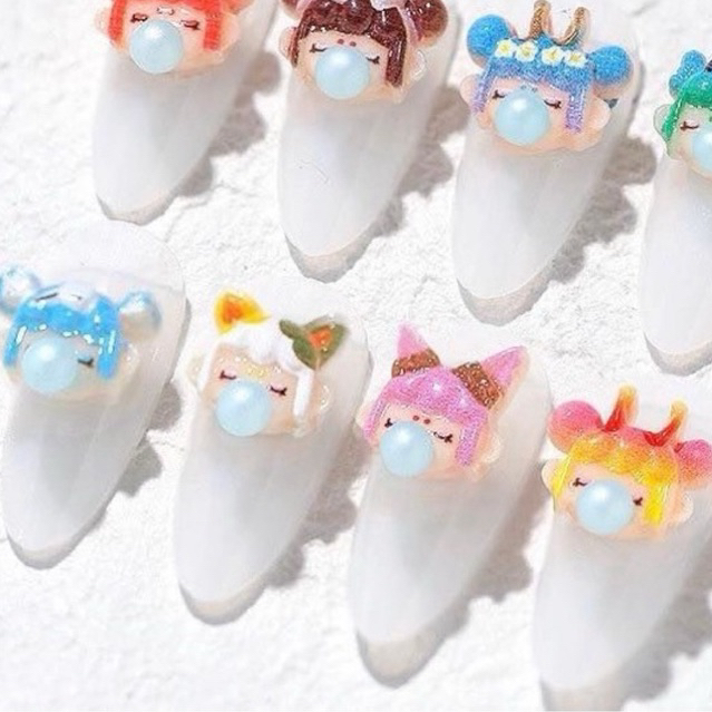 set phụ kiện nail búp bê