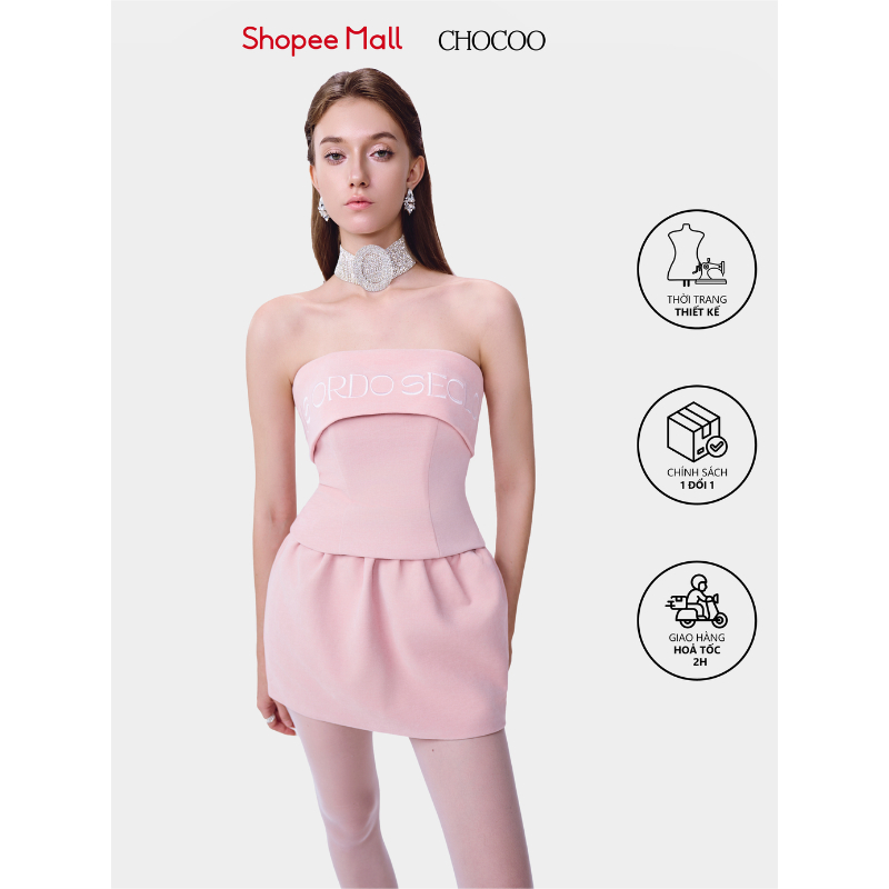 Áo Braxton Top hồng pastel CHOCOO Thiết Kế