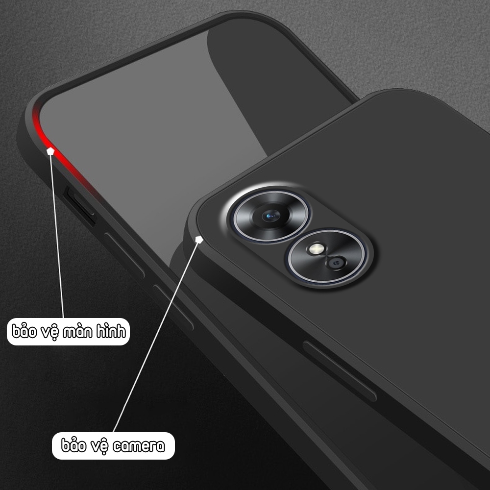 Ốp lưng Oppo A17 / A17k chống sốc, TPU viền vuông, trong suốt silicon | BigBuy360 - bigbuy360.vn