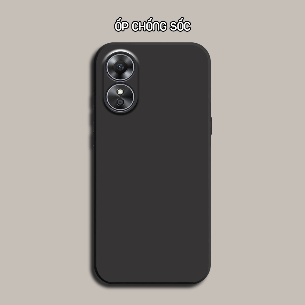 Ốp lưng Oppo A17 / A17k chống sốc, TPU viền vuông, trong suốt silicon | BigBuy360 - bigbuy360.vn
