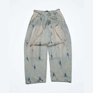 Quần jeans nam nữ ống rộng GWYN PINCHED JEANS/ VINTAGE BLUE WASHED