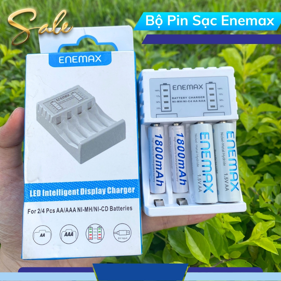 Pin Sạc AAA AA Dung Lượng Cao Enemax, Tái Sử Dụng cho micro karaoke ,điều…