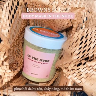   Dưỡng da sáng hồng  Body mask mặt nạ bột thiên nhiên IN THE NUDE phục hồi da hư tổn handmade Hộp 300gr 